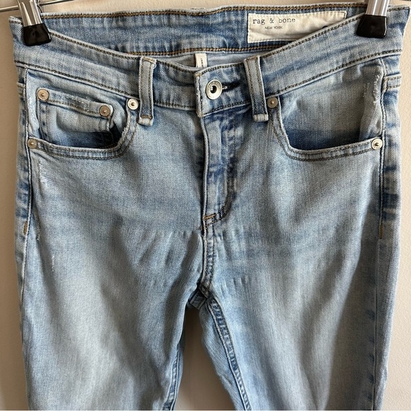 Rag & Bone Womens Cate Mid Rise Ankle Skinny Jeans In Thunderbird Blue - Picture 13 of 16